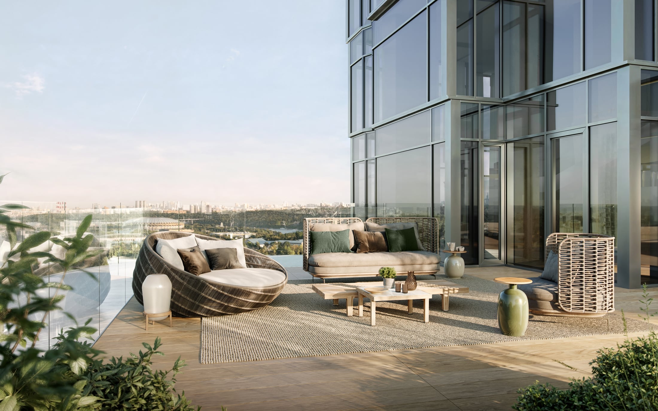 Двухуровневые квартиры с патио 